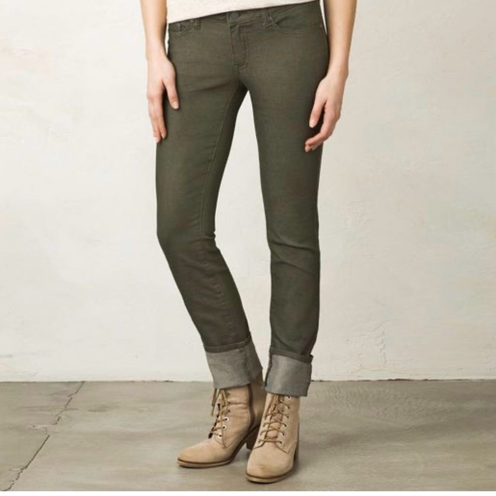Prana Kara Soft Stretch Skinny Jean in Cargo Green Women's 4 / 27